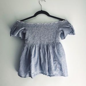 American Eagle Off-The-Shoulder Babydoll Top